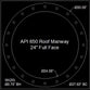 API 650 Roof Manway Gasket 24" Full Face - 1/8" Thick Garlock 3760U