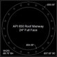 API 650 Roof Manway Gasket 24" Full Face - 1/8" Thick Garlock Blue-Gard 3000