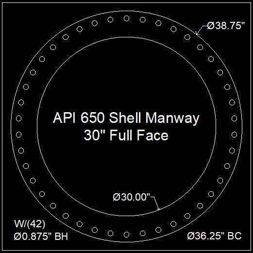 acka サイズ1 API 650 Shell Manway Gasket 30