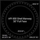 API 650 Shell Manway Gasket 30" Full Face - 1/8" Thick Durlon® 9000